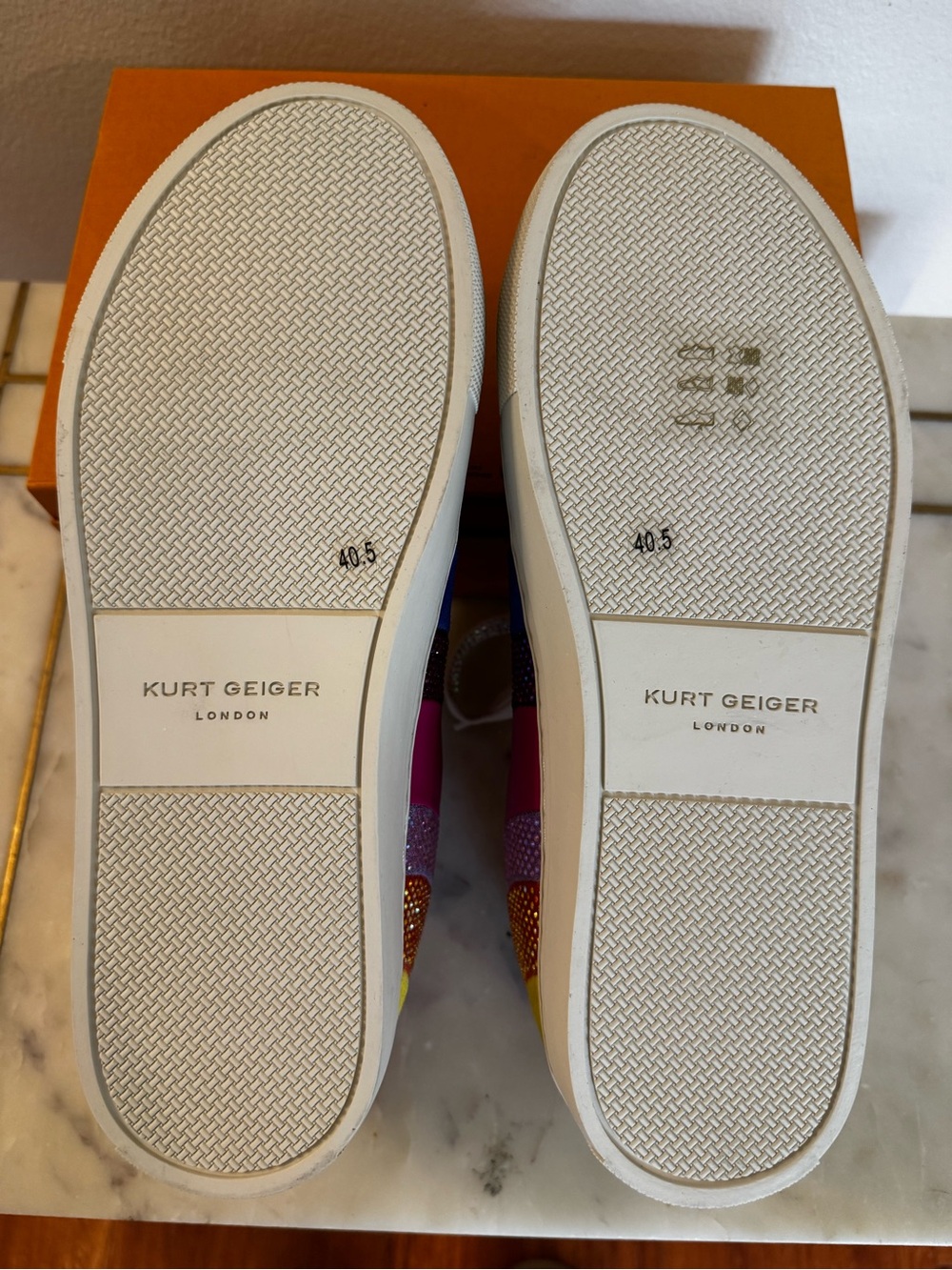 Kurt Geiger Rainbow Bling Lane Sneakers - EUC - Picture 8 of 13